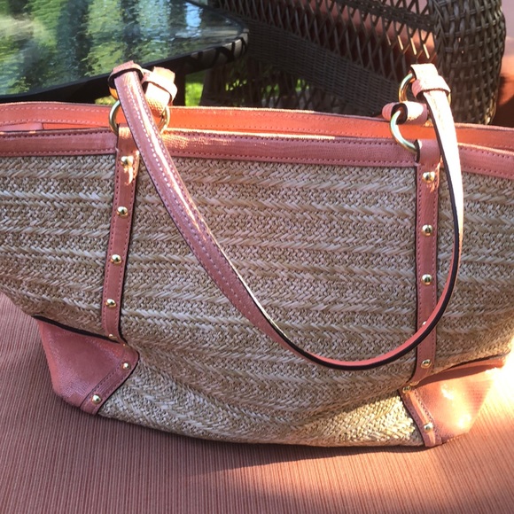Coach Straw Shoulder Bag - Picture 3 of 5